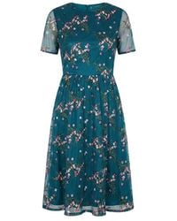 Yumi' - Embroidered Floral Mesh Prom Dress - Lyst