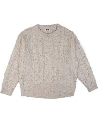 Gigi Knitwear - Neutrals Oversized Cable Sweater - Lyst