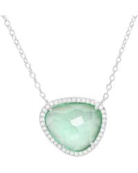 KAMARIA - Marina Lab Created Gemstone Necklace With Crystals - Lyst
