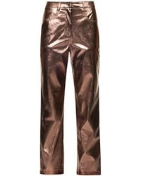 Amy Lynn - Lupe Mocha Metallic Trousers - Lyst