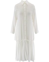 Silvia Serban - Frill Shirt Dress - Lyst