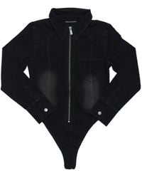 Circular Path - Denim Bodysuit - Lyst