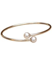 Kiri & Belle - Hope Round Pearl Bypass Filled Bangle - Lyst