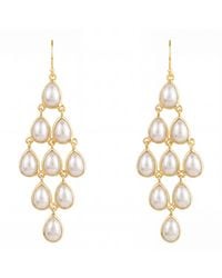 LÁTELITA London - Erviola Gemstone Cascade Earrings Pearl - Lyst