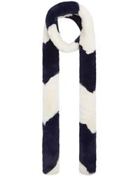 Nooki Design - ziggy Faux Fur Scarf-navy - Lyst
