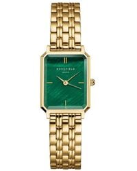 ROSEFIELD - Octagon Xs Watch With Emerald Dial And Bracelet Strap - Lyst