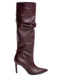 The 5Th Element - Dune Marsala Ruched High-Heel Boots - Lyst