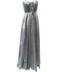 Imaatu - Quiet Glam Maxi Gown – Corseted Premium Faux Leather & Hidden Pockets - Lyst