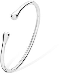 Lucy Quartermaine - Sterling Twist Drop Bangle - Lyst