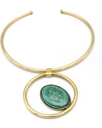 Lala Salama - Emerald Malachite Choker - Lyst