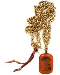 Persia Dona Jewelry - Vintage Amber Mushroom Necklace - Lyst
