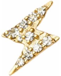 Ecce | Artisan Diamonds - Solid 14Ct Diamond Lightning Single Earring - Lyst