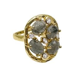 Farra - Labradorite Stones Statement Ring - Lyst