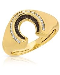 Glamrocks Jewelry - Good Fortune Horseshoe Signet Ring - Lyst