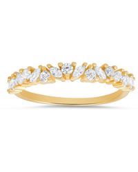 Kylie Harper - Petite Multi-Cut Diamond Cz Band Ring - Lyst
