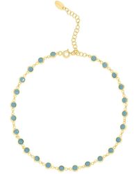 SHYMI - Round Bezel-Set Anklet - Lyst