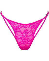 MONIQUE MORIN LINGERIE - Hologram Adjustable Thong Electric - Lyst