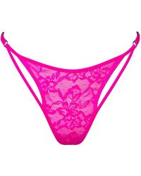 MONIQUE MORIN LINGERIE - Hologram Adjustable Thong Electric - Lyst
