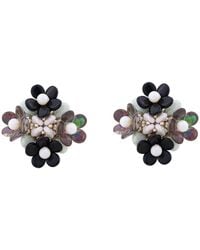 Oana Savu - Ear Studs Beaded Flowers Earrings - Lyst