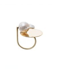 Silver Moon - Pearl Sterling Ring - Lyst