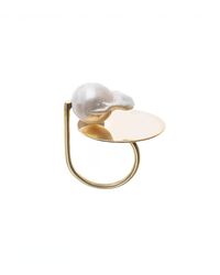 Silver Moon - Pearl Sterling Ring - Lyst