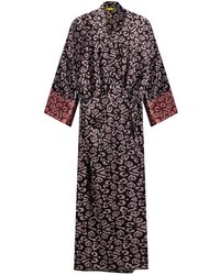 Emanmoon - Patterned Satin Dress - Lyst