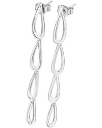 Lucy Quartermaine - Solid Sterling Petal Drop Earrings - Lyst