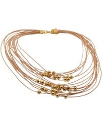Nart Nature Making Art - The Balls Layers Buriti Natural Fiber Necklace - Lyst