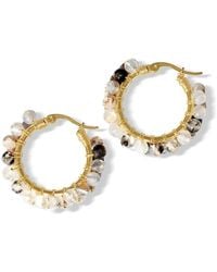FV Jewellery - Steel Me Salt & Pepper Hoop Earrings - Lyst