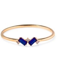 Belinda Jewelz - Sapphire Double Baguette Birthstone Ring - Lyst