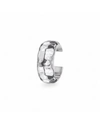 Zohreh - Wide Hammered Ear Cuff Sterling - Lyst