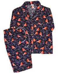 Lula-Ru - Ceri's Robin Print Pj Set - Lyst