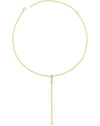 Lucy Quartermaine - Skinny Drip Long Pendant With Topaz - Lyst