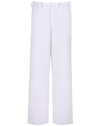 Gunda Hafner Ltd - Wide Leg Linen Trousers - Lyst