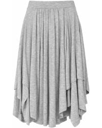 Conquista - Draped Jersey Midi Skirt With Elastic Waist - Lyst