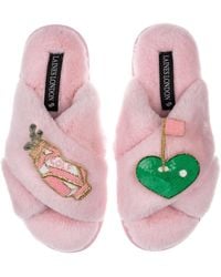 Laines London - Classic Laines Slippers With Golf Lover Brooches - Lyst