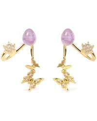 Freqnc Atelier - Butterfly Ear Jacket Earrings With Amethyst - Lyst