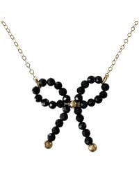 Herself Collections - Spinel Bow Charm Necklace - Lyst