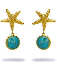 Ebru Jewelry - Majestic Starfish & Drop Earrings - Lyst