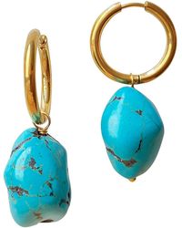 Smilla Brav - Turquoise Hoop Earrings Tabitha - Lyst