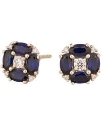 Juvetti - Pristi Earrings With Sapphire And Diamond - Lyst