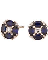 Juvetti - Pristi Earrings With Sapphire And Diamond - Lyst