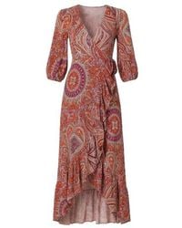 Conquista - Print Maxi Wrap Dress - Lyst
