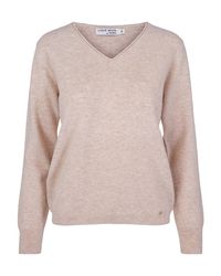 tirillm - Neutrals Cilla V-Neck Merino Wool Pullover, Melange - Lyst