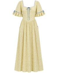Rose & Nancy - Mori Lemon Print Maxi Dress - Lyst
