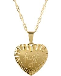 Hoops + Chains LDN - Fuck Off Heart Chain - Lyst