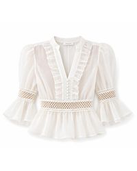 We Are Kindred - Josephine Silk Peplum Blouse - Lyst