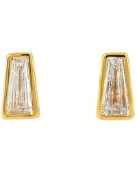 Artisan - 18K Baguette Diamond Stud Earrings - Lyst