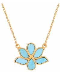 Opium Jewels - Water Lotus Necklace - Lyst