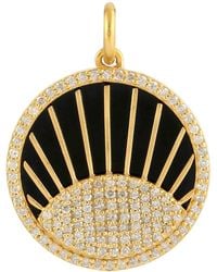Artisan - Enamel & Diamond Sunburst Pendant - Lyst